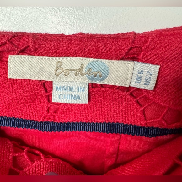 Boden Arabella Lace Skirt cotton a line skirt preppy UK brand mini cruise work - Picture 4 of 7